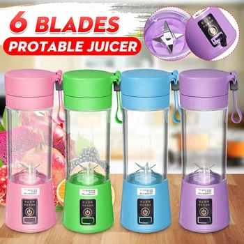 380ml USB Rechargeable Portable Blender Mixer 6 Blades Juicer Juice Citrus Lemon Vegetable Fruit Smoothie Squeezers
380ml USB Rechargeable Portable Blender Mixer 6 Blades Juicer Juice Citrus Lemon Vegetable Fruit Smoothie Squeezers