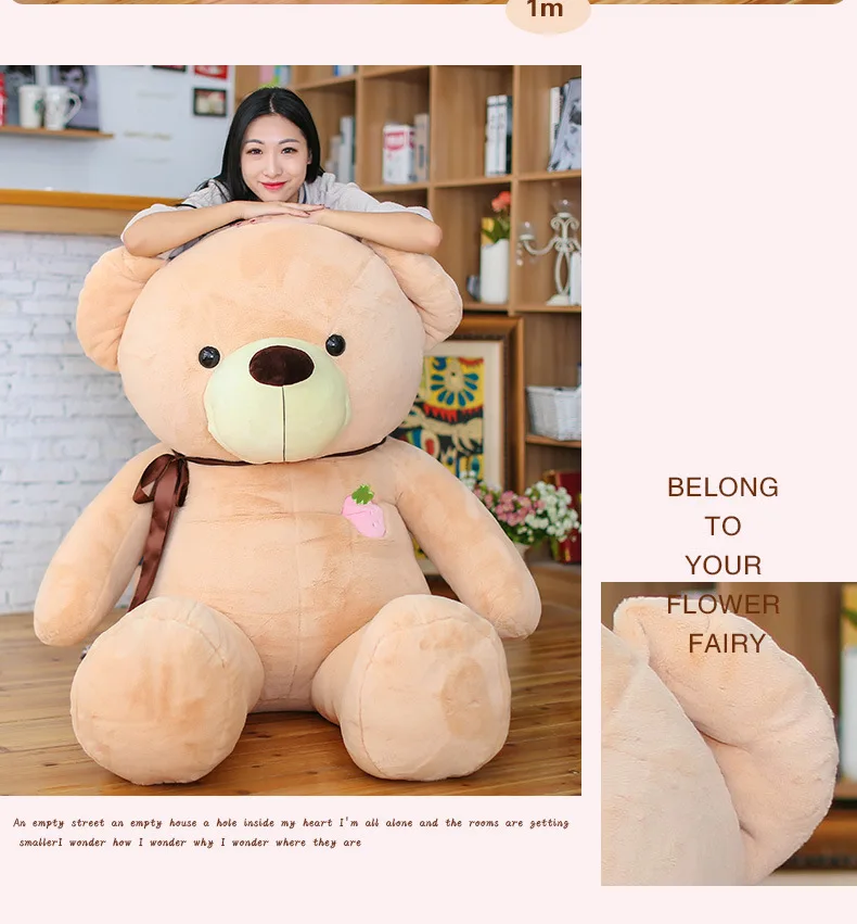 size strawberry bear for a girlfriend bear hug bear doll gift