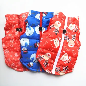 

Warm Coat for Dog Christmas Winter Pet Clothes Jacket for Dog Snowman Pattern Dogs Harness Vest Christmas Cute Cat Vest Harness