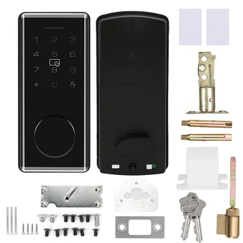 Bluetooth APP Password Card Smart Door Lock Indoor Security System with 2 Mechanical Keys for TTLOCK
Bluetooth APP Password Card Smart Door Lock Indoor Security System with 2 Mechanical Keys for TTLOCK