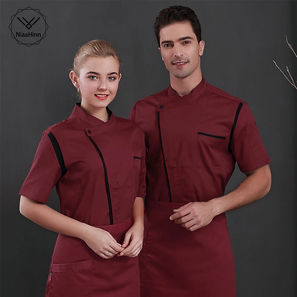 New Chef Uniform Short Sleeve Cook Jacket Waiter male Female Waitress Hotel Coffee Shop Cool Summer Work Clothes Chef shirt hats
New Chef Uniform Short Sleeve Cook Jacket Waiter male Female Waitress Hotel Coffee Shop Cool Summer Work Clothes Chef shirt hats