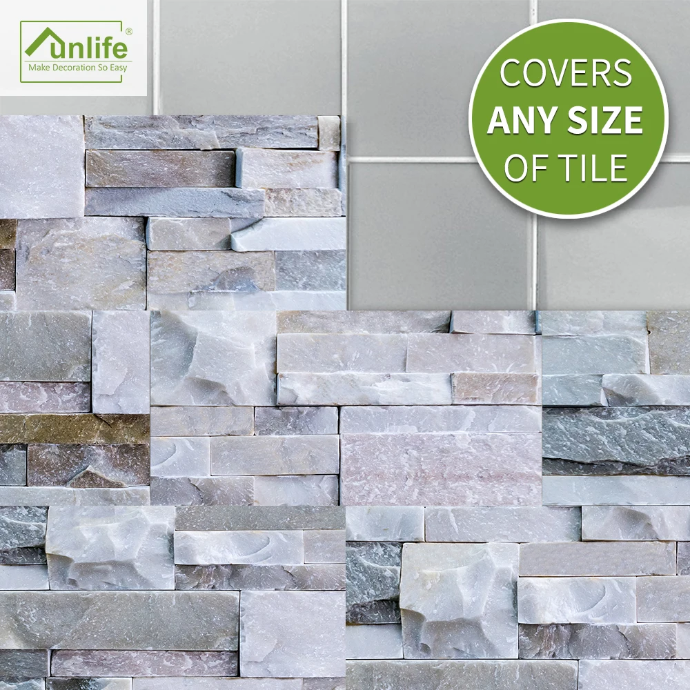 Funlife Eco-friendly Waterproof PVC 20x10cm Light Gray Stone Brick Diy Wall and Tile Sticker For Kitchen and Bathroom's Decor
Funlife Eco-friendly Waterproof PVC 20x10cm Light Gray Stone Brick Diy Wall and Tile Sticker For Kitchen and Bathroom's Decor