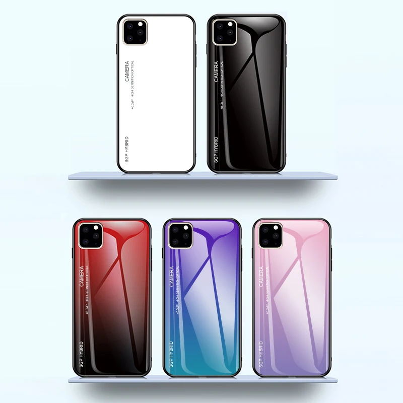 Gradient Tempered Glass Phone Case For Aiphone iPhone 11Pro 11 Pro Max Silicone Back Cover On Aifon iPhone11Pro Max Coque Fundas
Gradient Tempered Glass Phone Case For Aiphone iPhone 11Pro 11 Pro Max Silicone Back Cover On Aifon iPhone11Pro Max Coque Fundas