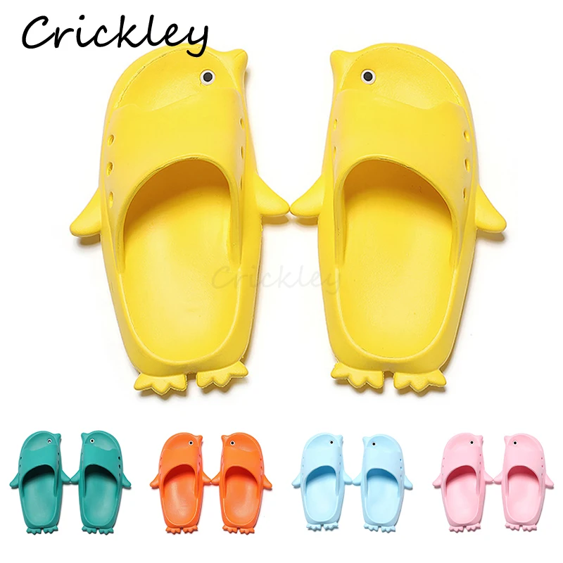 Cartoon Penguin Modelling EVA Children Slippers for Boys Girls Solid Beach Shoes Soft Non Slip Bathroom Shower Kids Slippers
Cartoon Penguin Modelling EVA Children Slippers for Boys Girls Solid Beach Shoes Soft Non Slip Bathroom Shower Kids Slippers