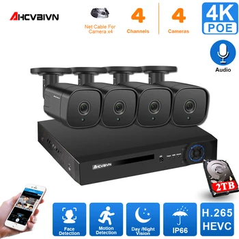 4K Ultra HD Video Surveillance Camera System 4CH 8MP H.265 NVR Outdoor Weatherproof Security Camera CCTV Kit HDD
4K Ultra HD Video Surveillance Camera System 4CH 8MP H.265 NVR Outdoor Weatherproof Security Camera CCTV Kit HDD