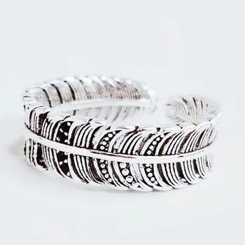 Sole Memory Retro Personality Feather Creative Leaves 925 Sterling Silver Female Resizable Opening Rings SRI497
Sole Memory Retro Personality Feather Creative Leaves 925 Sterling Silver Female Resizable Opening Rings SRI497