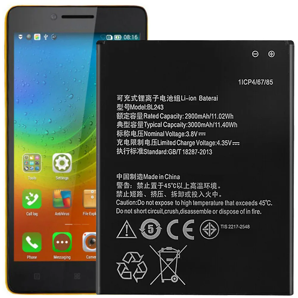 BL243 Аккумулятор для Lenovo K3 Note K50-T5 аккумулятор запасная часть ремонта | Мобильные