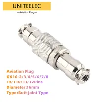 UNITEELEC 5pcs/lot GX16-2/3/4/5/6/7/8/12pins Aviation Docking /Butt-Joint Type Aviation 16mm Male Plug and Female Socket Metal C
UNITEELEC 5pcs/lot GX16-2/3/4/5/6/7/8/12pins Aviation Docking /Butt-Joint Type Aviation 16mm Male Plug and Female Socket Metal C