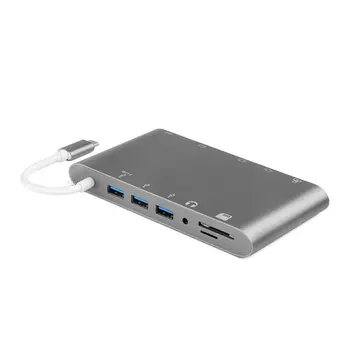 USB-C/Type C/Thunderbolt 3 to USB 3.0/HDMI 4K/VGA/Mini Display/Ethernet/Stereo/SD Card/Micro SD Card USB-C Adapter
USB-C/Type C/Thunderbolt 3 to USB 3.0/HDMI 4K/VGA/Mini Display/Ethernet/Stereo/SD Card/Micro SD Card USB-C Adapter