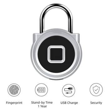 New Anytek P10 Fingerprint Padlock 20 Sets Fingerprints with USB Charging Port Led light for Pick-up trucks Bicycle Garages Door
New Anytek P10 Fingerprint Padlock 20 Sets Fingerprints with USB Charging Port Led light for Pick-up trucks Bicycle Garages Door