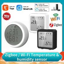 Tuya WIFI Zigbee Temperature Humidity Sensor Indoor Hygrometer Thermometer LCD Display Support Alexa Google Assistant
Tuya WIFI Zigbee Temperature Humidity Sensor Indoor Hygrometer Thermometer LCD Display Support Alexa Google Assistant