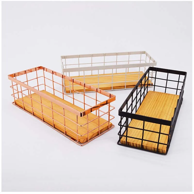JOYJOO Metal Storage Wire Basket with Wood Base for Home Organizing Small Tableware
JOYJOO Metal Storage Wire Basket with Wood Base for Home Organizing Small Tableware