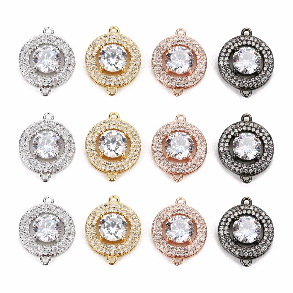 LOULEUR Luxury Big Crystal Zirconia Necklaces Copper Bracelet Earrings Charms Round Connectors Jewelry Findings Components
LOULEUR Luxury Big Crystal Zirconia Necklaces Copper Bracelet Earrings Charms Round Connectors Jewelry Findings Components