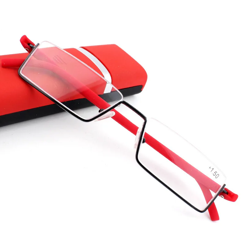 TR90 half frame presbyopic glasses, stainless steel with box, portable push box, presbyopic glasses
TR90 half frame presbyopic glasses, stainless steel with box, portable push box, presbyopic glasses
