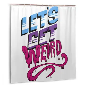 CHARM HOME Let's Get Weird Plastic Shower Curtain 66x72 In with free hooks Custom Bathroom Decor Waterproof Polyester Curtains
CHARM HOME Let's Get Weird Plastic Shower Curtain 66x72 In with free hooks Custom Bathroom Decor Waterproof Polyester Curtains