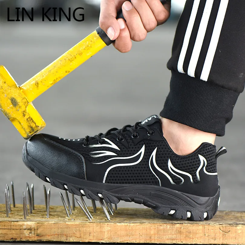 LIN KING Indestructible Shoes Men Safety Work Shoes Steel Toe Cap Puncture-Proof Boots Lightweight Breathable Lace Up Sneakers
LIN KING Indestructible Shoes Men Safety Work Shoes Steel Toe Cap Puncture-Proof Boots Lightweight Breathable Lace Up Sneakers