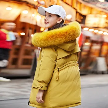 2020 Design Winter Girl Down Jackets Fashion Children Warm long Parkas Coat Real Fur Kid Teenager Down Outerwear -30 degree
2020 Design Winter Girl Down Jackets Fashion Children Warm long Parkas Coat Real Fur Kid Teenager Down Outerwear -30 degree