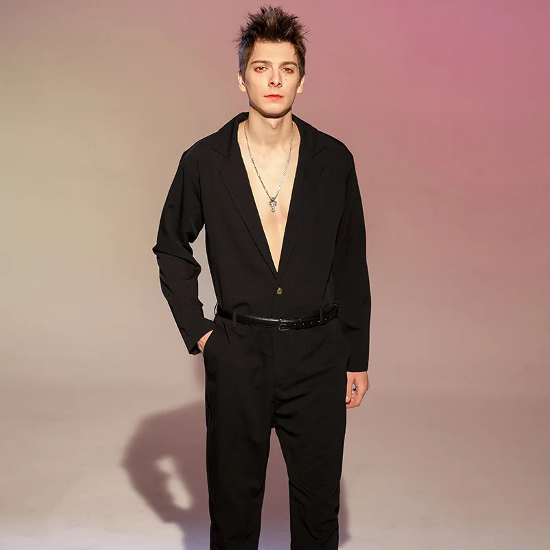 Europe And America Fashion Man Versatile Onesie Catwalk Models Cool Trend Loose-Fit England
Europe And America Fashion Man Versatile Onesie Catwalk Models Cool Trend Loose-Fit England