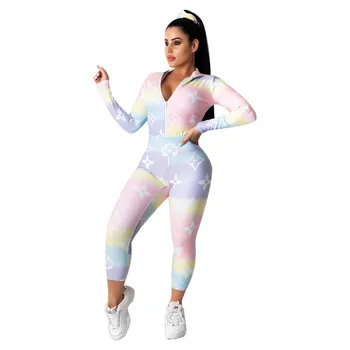 Autumn New Sexy Two Piece Set Women Zipper Hooded Tops And High Waist Pants Set Fashion Colorful Floral Print Bodycon 2 Pcs Suit
Autumn New Sexy Two Piece Set Women Zipper Hooded Tops And High Waist Pants Set Fashion Colorful Floral Print Bodycon 2 Pcs Suit
