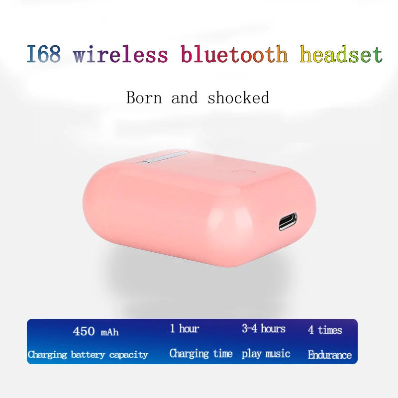 I68 Wireless Bluetooth5.0 Earphone with Changing Bin Mini Wireless Stereo Earphones PK I7 I9s I12 Headset for Xiaomi Smartphone
I68 Wireless Bluetooth5.0 Earphone with Changing Bin Mini Wireless Stereo Earphones PK I7 I9s I12 Headset for Xiaomi Smartphone