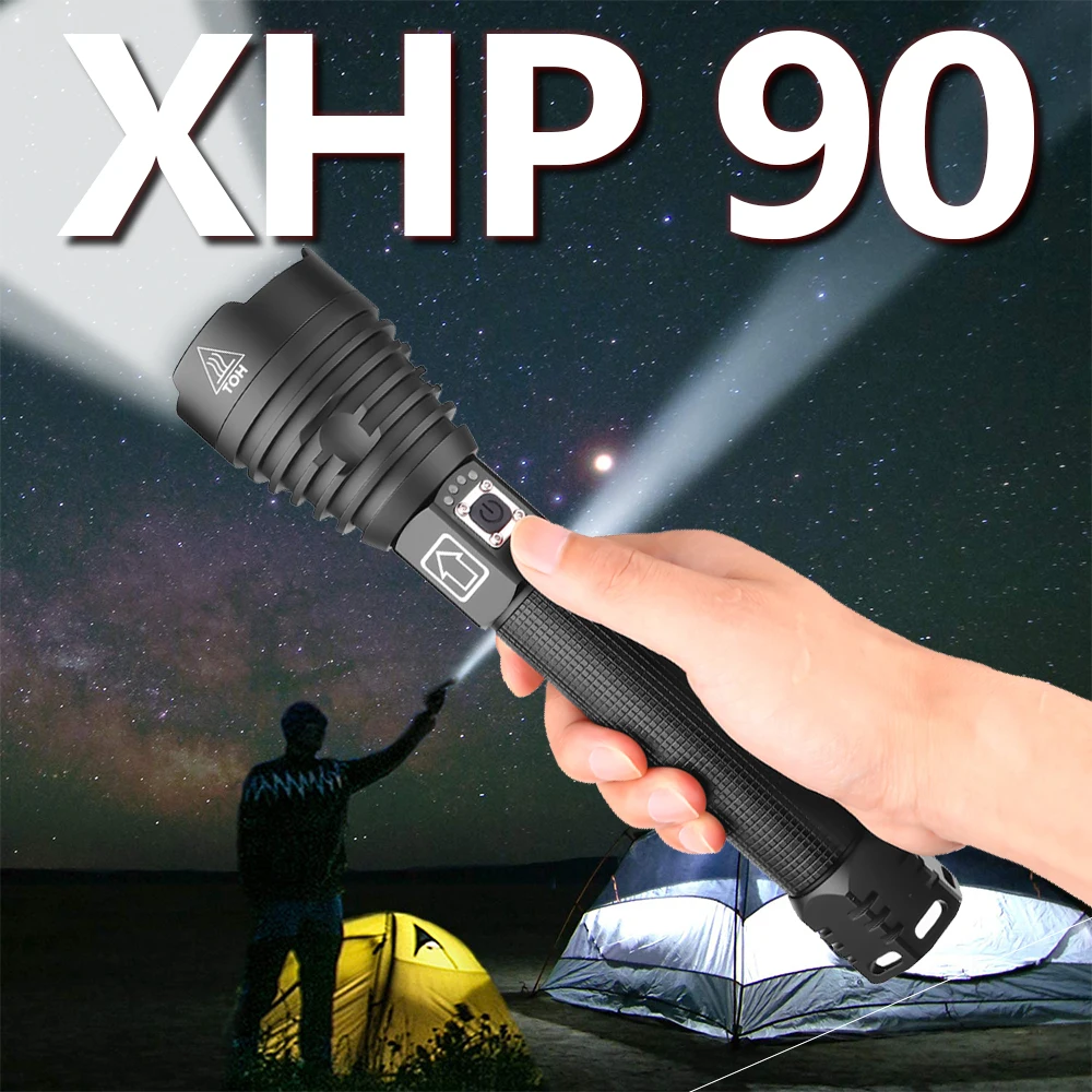 Powerful XHP50 XHP70.2 XHP90 LED Flashlight Rechargeable Torch Super Waterproof Zoom Best For Camping fishing Hunting Light
Powerful XHP50 XHP70.2 XHP90 LED Flashlight Rechargeable Torch Super Waterproof Zoom Best For Camping fishing Hunting Light