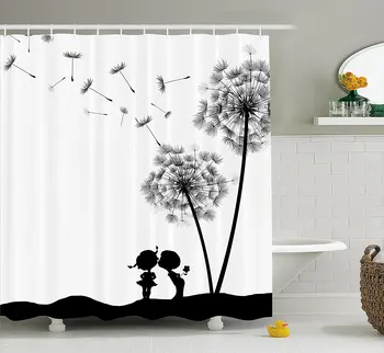 Home Shower Curtain Vintage Classic Dandelions Flowers White Print Black Decor Lovers With Fabric Cute Bathroom Hooks
Home Shower Curtain Vintage Classic Dandelions Flowers White Print Black Decor Lovers With Fabric Cute Bathroom Hooks