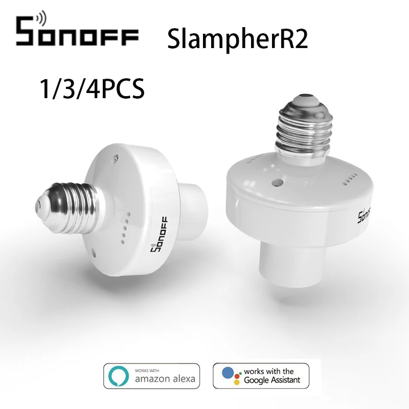 1/3/4PCS Sonoff SlampherR2 433MHz RF Smart WiFi Light Holder E27 Bulb Holder Interruptor Wifi Switch Home for Alexa Google Home
1/3/4PCS Sonoff SlampherR2 433MHz RF Smart WiFi Light Holder E27 Bulb Holder Interruptor Wifi Switch Home for Alexa Google Home