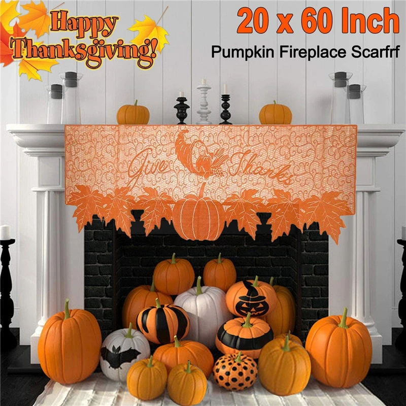 New Halloween Decoration Lace Pumpkin Letter Pattern Tablecloth Fireplace Cloth Thanksgiving Christmas Warm Decoration Supplies
New Halloween Decoration Lace Pumpkin Letter Pattern Tablecloth Fireplace Cloth Thanksgiving Christmas Warm Decoration Supplies