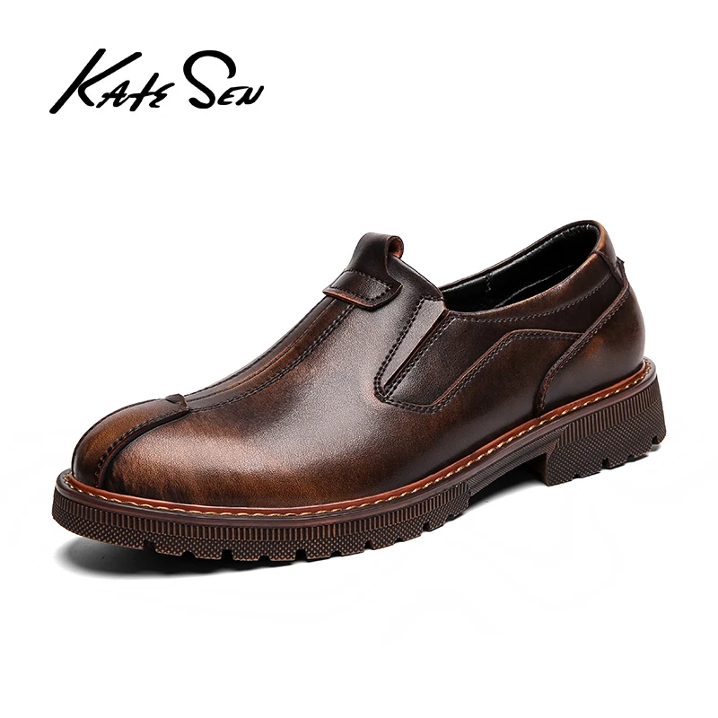 KATESEN Men Shoes Genuine Leather Casual Shoes High Quality Outdoor Work Rubber Sole Sneakers Men Oxford Shoes Zapatillas Hombre
KATESEN Men Shoes Genuine Leather Casual Shoes High Quality Outdoor Work Rubber Sole Sneakers Men Oxford Shoes Zapatillas Hombre