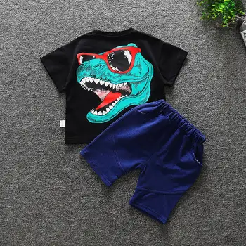 2020 Summer Short Sleeve Children's Wear Two-piece Cartoon Dinosaur Children's Set Boys Summer Dress 
2020 Summer Short Sleeve Children's Wear Two-piece Cartoon Dinosaur Children's Set Boys Summer Dress