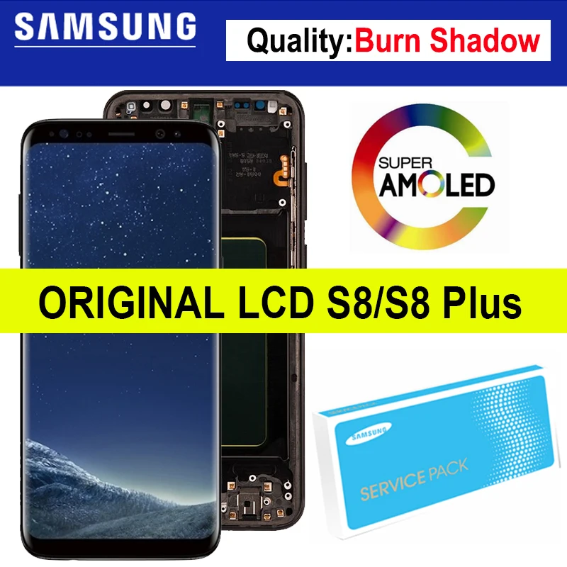 Burn Shadow LCD for SAMSUNG Galaxy S8 G950F S8 Plus G955F Super AMOLED Display with Frame Touch Screen Digitizer Repair Parts
Burn Shadow LCD for SAMSUNG Galaxy S8 G950F S8 Plus G955F Super AMOLED Display with Frame Touch Screen Digitizer Repair Parts