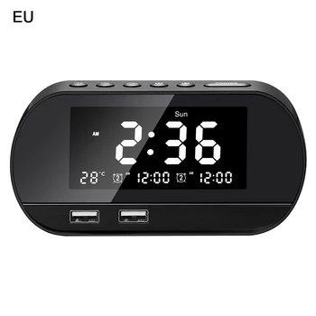 AM/FM LED Clock Radio Electronic Desktop Alarm Clock Digital Table Clocks Snooze Function Temperature & Calendar Display
AM/FM LED Clock Radio Electronic Desktop Alarm Clock Digital Table Clocks Snooze Function Temperature & Calendar Display