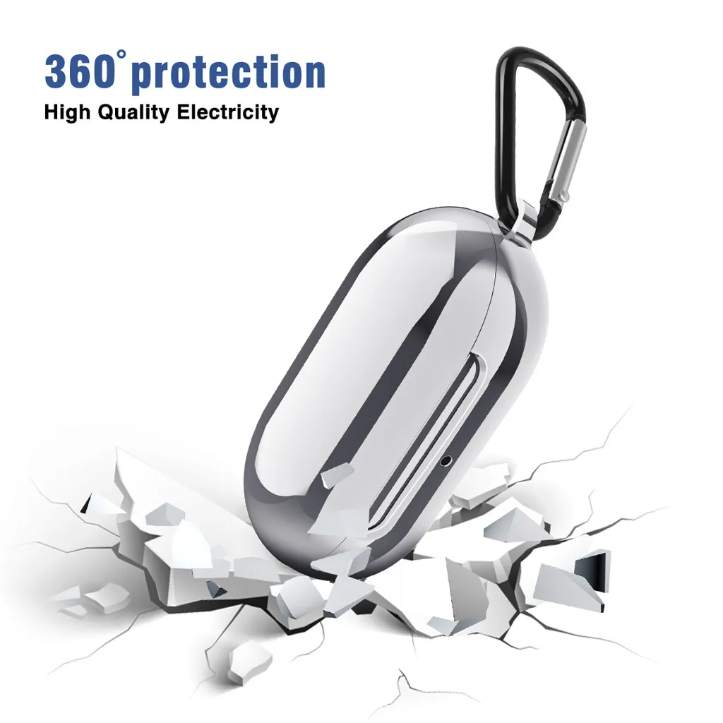 Ouhaobin Earphone Case For Samsung Galaxy Buds 2019 Sports Bluetooth Earphone Plating Soft TPU Full Protective Cover Case