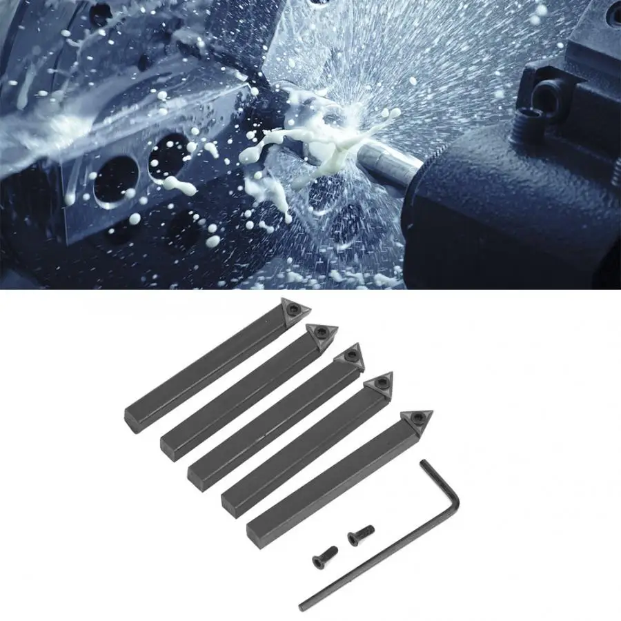 5pcs 1/4'' Lathe Indexable Carbide Insert Turning Tool Holder Bit Set Turning Tool Holder
5pcs 1/4'' Lathe Indexable Carbide Insert Turning Tool Holder Bit Set Turning Tool Holder