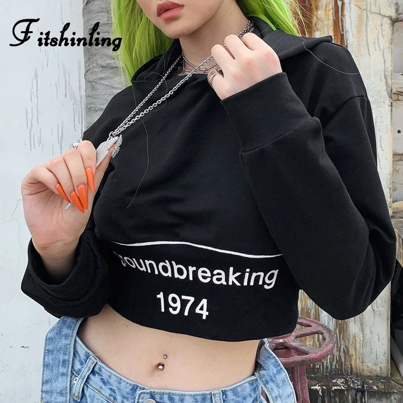 Fitshinling Letter Print Harajuku Women's Hoodies 2019 Autumn Winter Slim Cropped Hoodie Black Sexy Hooded Sweatshirt Female New
Fitshinling Letter Print Harajuku Women's Hoodies 2019 Autumn Winter Slim Cropped Hoodie Black Sexy Hooded Sweatshirt Female New
