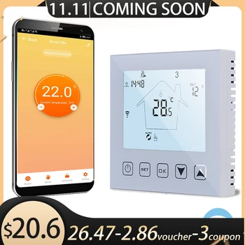 WiFi Smart Thermostat Temperature Controller for Water/Electric floor Heating Water/Gas Boiler Works with Alexa Google Home
WiFi Smart Thermostat Temperature Controller for Water/Electric floor Heating Water/Gas Boiler Works with Alexa Google Home
