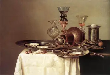 4 Handmade Art Paintings by Teachers - Still Life tableware dinnerware Willem Claeszoon Heda - Oil Painting on Canvas 
4 Handmade Art Paintings by Teachers - Still Life tableware dinnerware Willem Claeszoon Heda - Oil Painting on Canvas