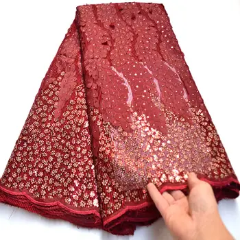 African lace fabric 2020 High Quality Embroidered 3D sequins Lace french Tulle Lace Fabric for nigerian party dress Ki006
African lace fabric 2020 High Quality Embroidered 3D sequins Lace french Tulle Lace Fabric for nigerian party dress Ki006