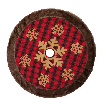 Checked Christmas Tree Skirt 47 Inch Snowflake Pattern Mat for Christmas Tree Decoration
Checked Christmas Tree Skirt 47 Inch Snowflake Pattern Mat for Christmas Tree Decoration