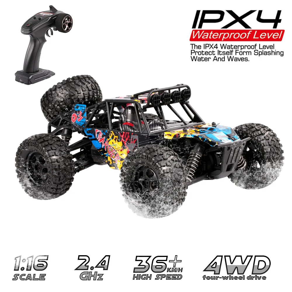 G173 1/16 2.4G 4WD Independent Suspension 36km/h High Speed Racing Car Climbing Remote Control Buggy Road Truck
G173 1/16 2.4G 4WD Independent Suspension 36km/h High Speed Racing Car Climbing Remote Control Buggy Road Truck