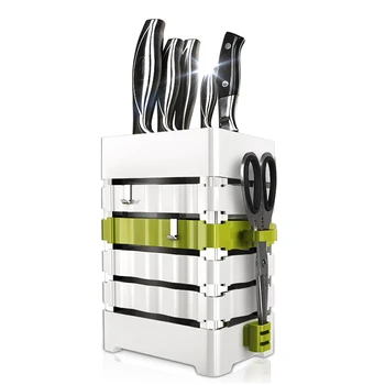 Eco-Friendly Plastic PP Multifunction Chen Knife Holder Metal Scissors Organizer Tools Kitchen Knife Block Rack Desktop White
Eco-Friendly Plastic PP Multifunction Chen Knife Holder Metal Scissors Organizer Tools Kitchen Knife Block Rack Desktop White