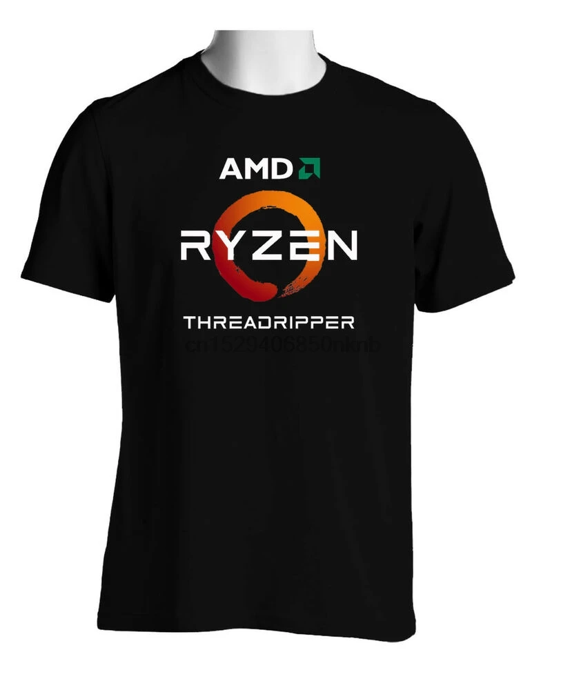 Черная Мужская футболка AMD Ryzen Threadripper с процессором размер от S до 3XL |