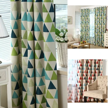 Geometric Triangle Print Curtain Modern Window Room Divider Curtain Valance Home Living Room Decoration 
Geometric Triangle Print Curtain Modern Window Room Divider Curtain Valance Home Living Room Decoration
