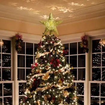 Christmas Tree Top Star Led Light Rotating Projection Led Lamp Christmas Tree Topper Magic Projector Christmas Decoration
Christmas Tree Top Star Led Light Rotating Projection Led Lamp Christmas Tree Topper Magic Projector Christmas Decoration