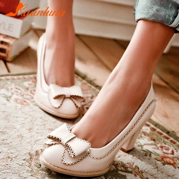 Karinluna Big Size 34-43 Women Pumps Sweet Bowtie Shoes Vintage Chunky High Heels Party Wedding Prom Footwear women shoes woman
Karinluna Big Size 34-43 Women Pumps Sweet Bowtie Shoes Vintage Chunky High Heels Party Wedding Prom Footwear women shoes woman