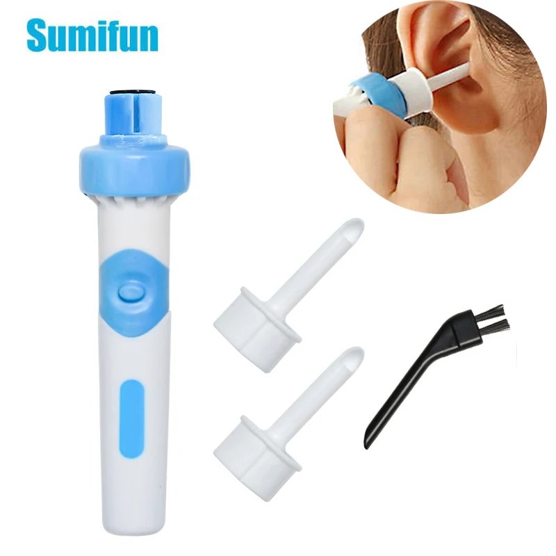 

1Pcs Electric Ear Cleaner WITH 3 Safe Vibration Soft Spiral Cleaning Painless Ear Wax Pick Removal Health Care C1811