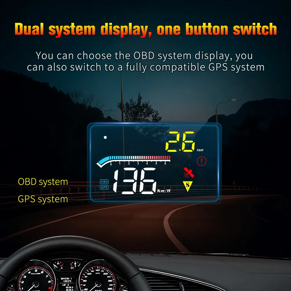 Car HUD Head Up Display Universal OBD2 Head-Up Speed Projector Safe Driving System Security Alarm Water temp Overspeed RPM
Car HUD Head Up Display Universal OBD2 Head-Up Speed Projector Safe Driving System Security Alarm Water temp Overspeed RPM