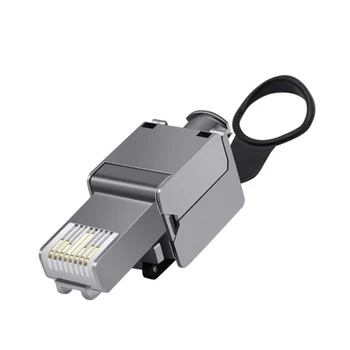Zinc Alloy Shield 8P8C RJ45 Connector Compatible with Cat6/Cat6A/Cat7/Cat8 Termination Plug for Ethernet Cable,20 Pack
Zinc Alloy Shield 8P8C RJ45 Connector Compatible with Cat6/Cat6A/Cat7/Cat8 Termination Plug for Ethernet Cable,20 Pack