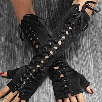 1 Pair Long Retro Women Gloves Lolita Steampunk Hollow Armband Gloves Vintage Tie-Up Black Gothic Cosplay Accessory Bride Gloves
1 Pair Long Retro Women Gloves Lolita Steampunk Hollow Armband Gloves Vintage Tie-Up Black Gothic Cosplay Accessory Bride Gloves