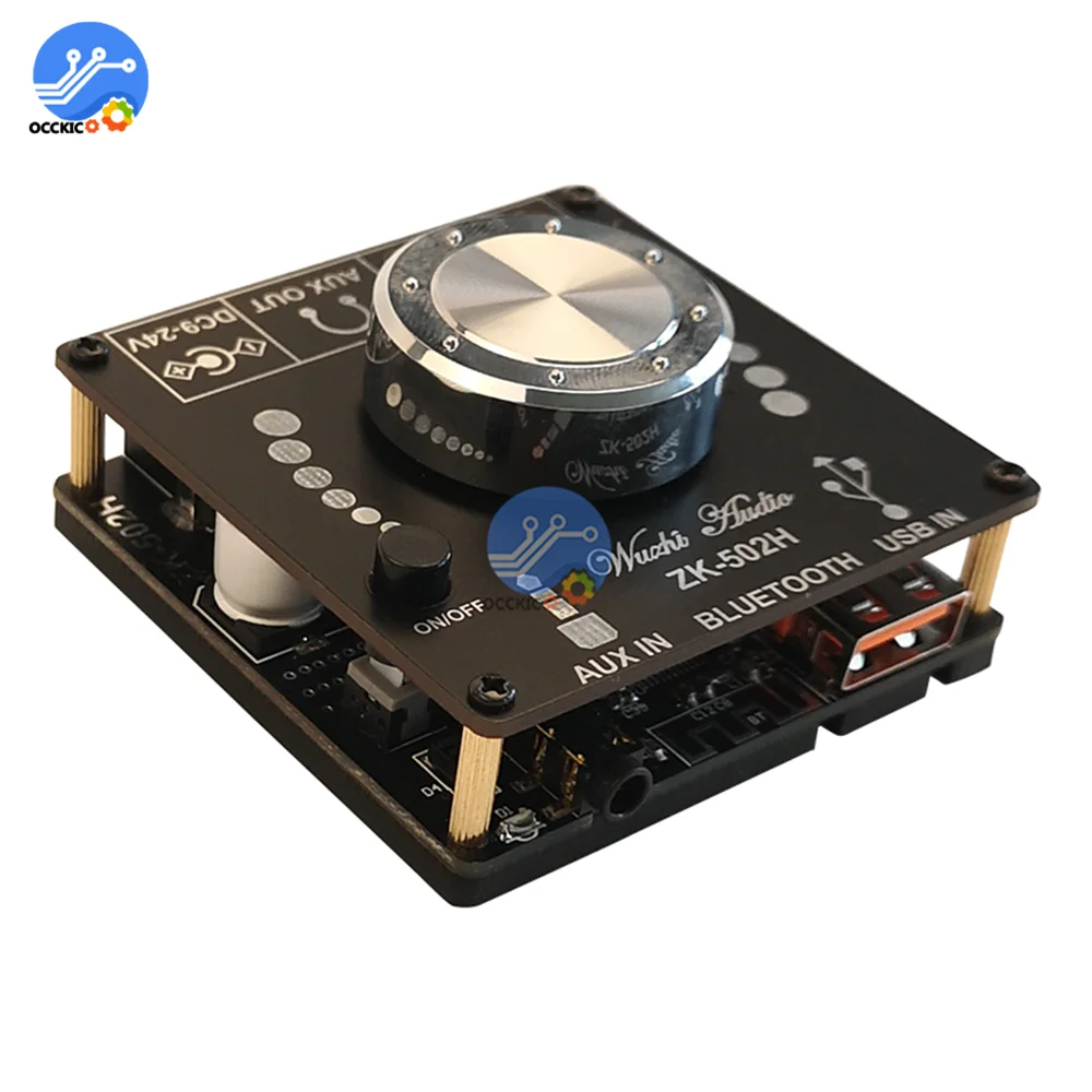 ZK-502H TPA3116D2 HIFI 2x50W stereo bluetooth 5.0 class d audio power amplifier board module sound equipment home music diy kit
ZK-502H TPA3116D2 HIFI 2x50W stereo bluetooth 5.0 class d audio power amplifier board module sound equipment home music diy kit